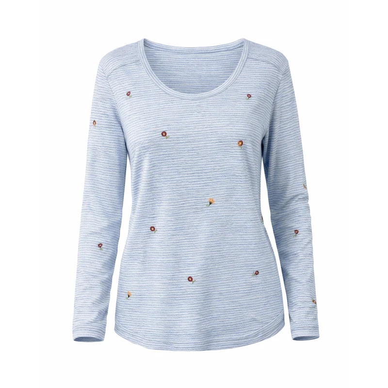 بلوز آستین بلند یقه گرد زنانه نکست مدل 21366074