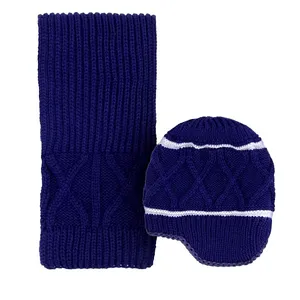 ست کلاه و شال گردن بافتنی مدل 530