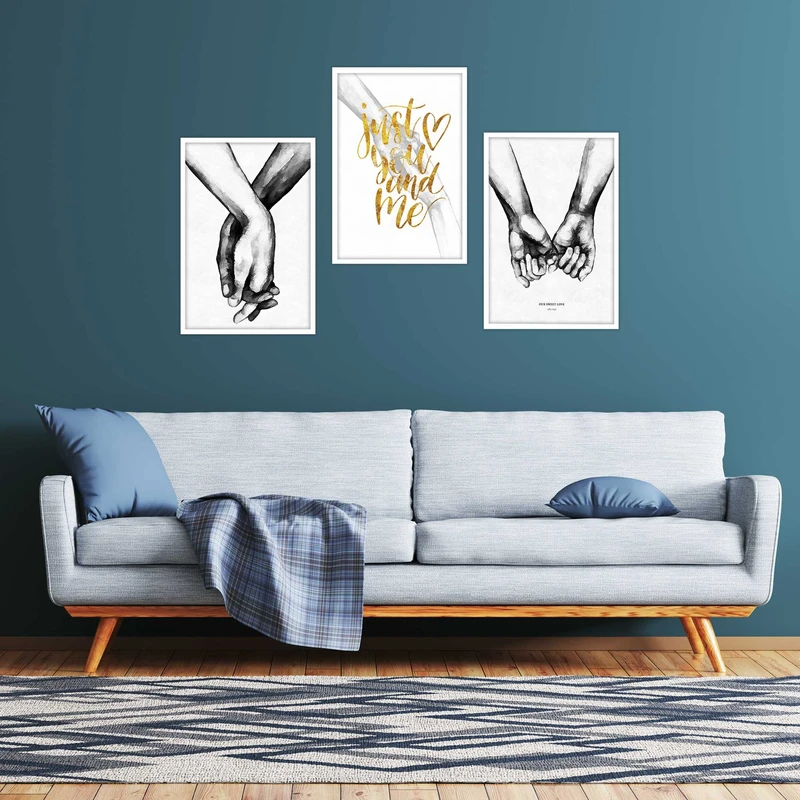 تابلو بکلیت طرح نقاشی مدرن مدل شاین اکلیلی W-1903 مجموعه 3 عددی