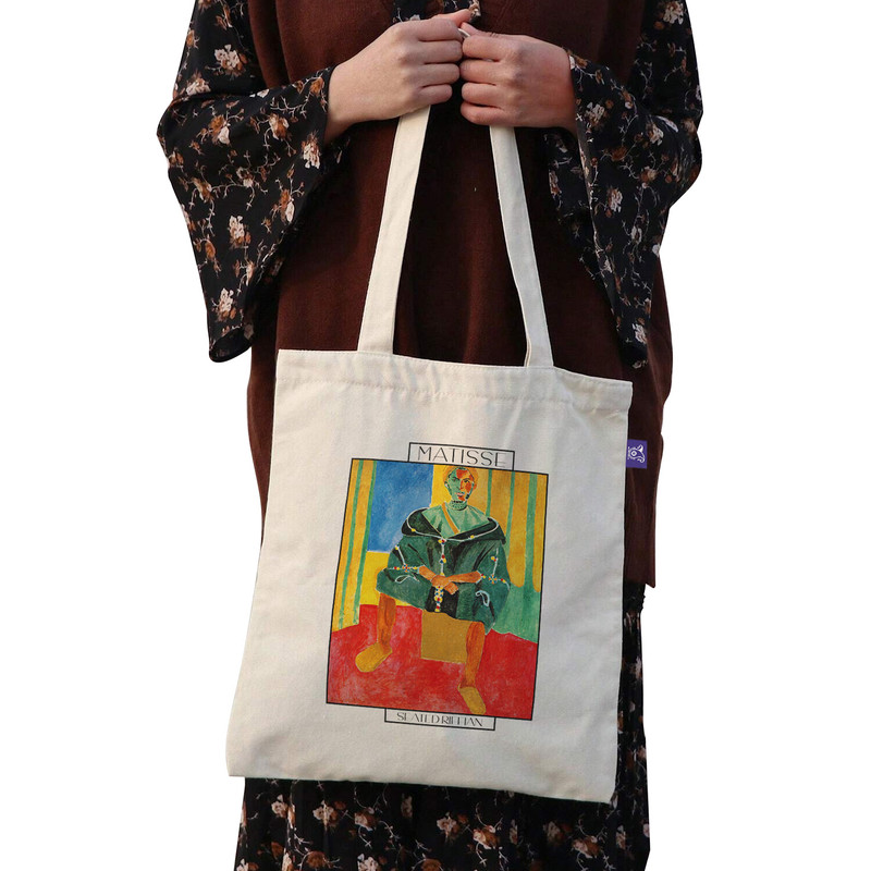 ساک خرید ترمه طراحان ایده مدل ریفیان نشسته از ماتیس کد art0651 - L