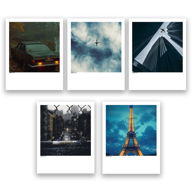 آویز تزیینی عرش مدل فانتزی منظره شهر کد Asa594 مجموعه پنج عددی