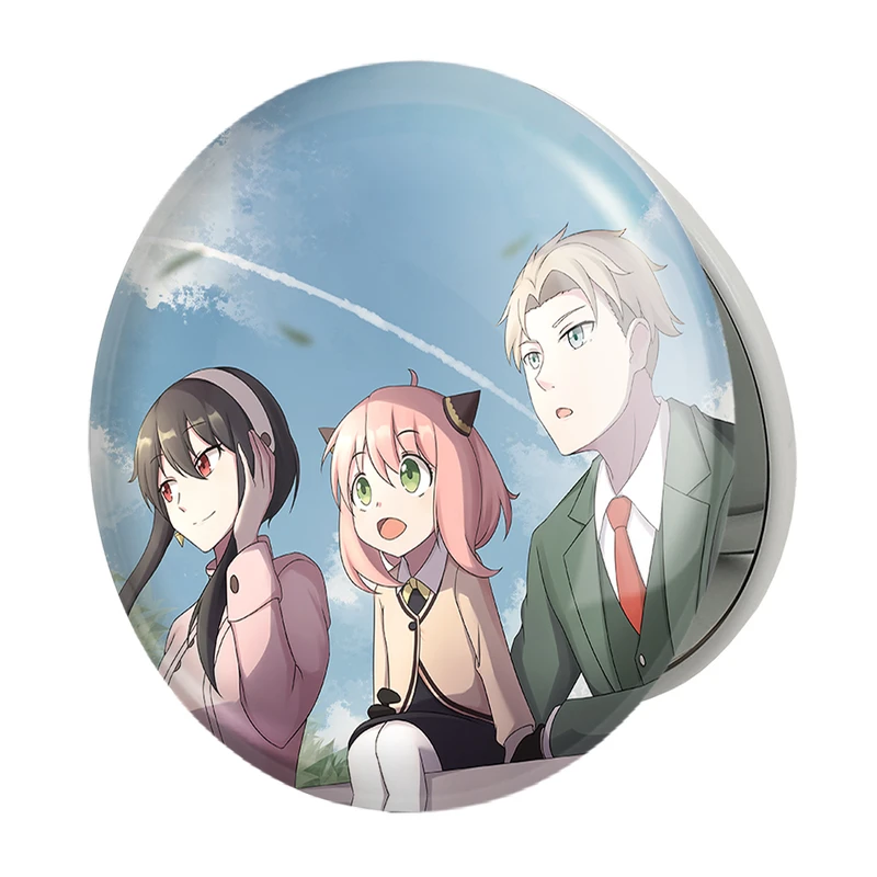 آینه جیبی خندالو طرح خانواده فورجر انیمه اسپای ایکس فمیلی Spy x Family مدل تاشو کد 15592 