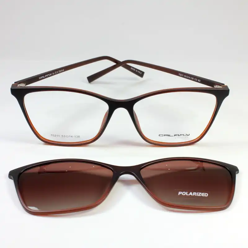 فریم عینک طبی گلکسی مدل 70211 به همراه کاور آفتابی