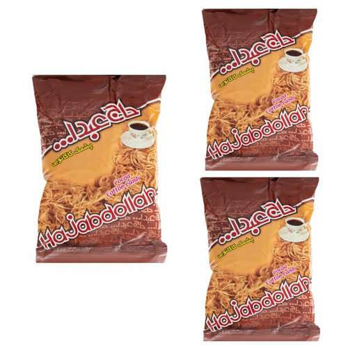 پشمک کاکائویی حاج عبدالله - 350 گرم بسته 3 عددی