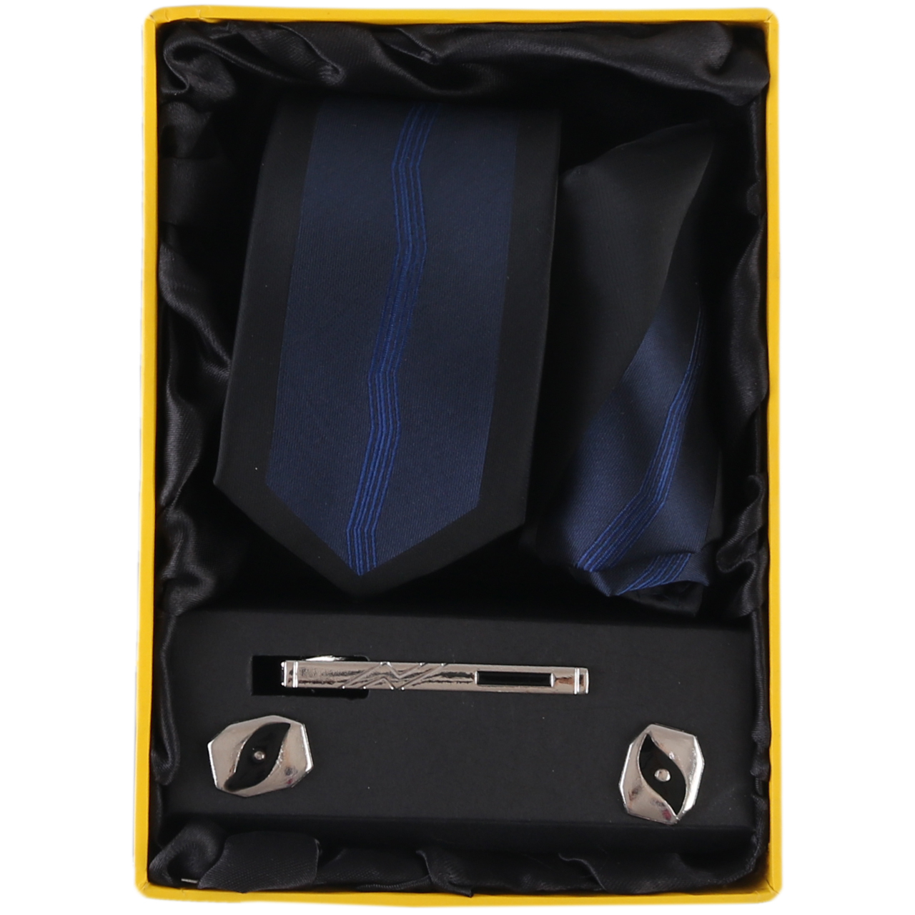 ست کراوات و دستمال جیب و دکمه سردست مردانه فرانکو فروزی مدل F-101851