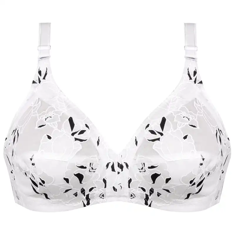 سوتین زنانه پانیذ مدل بدون فنر کد 66508-5 رنگ سفید