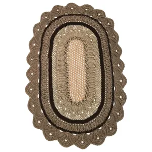 فرشینه بافتنی طرح طاووس مدل بیضی کدPeacock-01