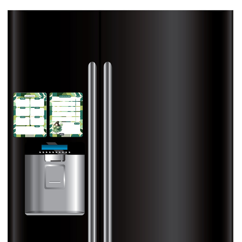 تخته وایت برد لاژید مدل برنامه ریزی درسی سایز 14x18 سانتی متر مجموعه 2 عددی