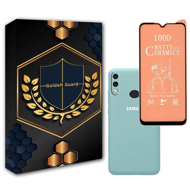 کاور گلدن گارد مدل سیلیکونی مناسب برای گوشی موبایل سامسونگ Galaxy A10S به همراه محافظ صفحه نمایش