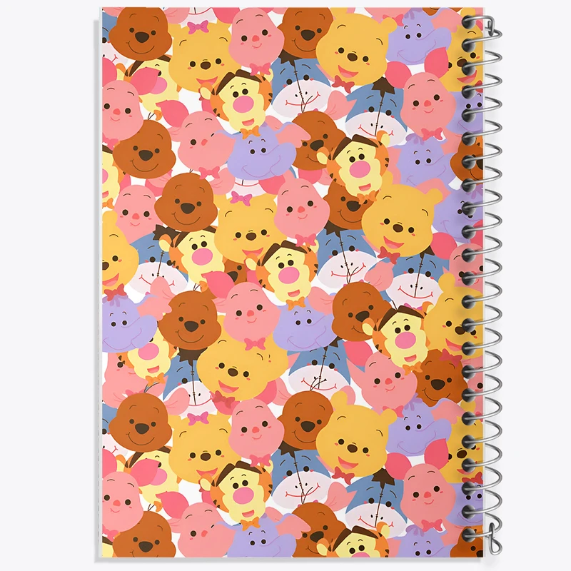 دفتر شطرنجی 50 برگ خندالو طرح پترن خرس پو کد N5220