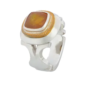 انگشتر نقره مردانه مدل ياقوت کد SGR-06