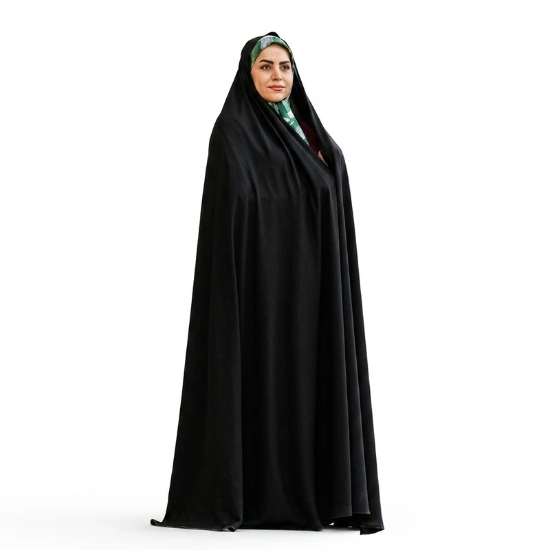 چادر زنانه سنتی برند حجاب نفیس جنس کرپ ایرانی مدل 12