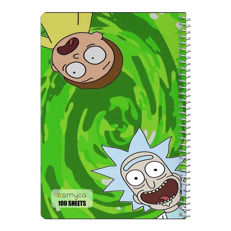 دفتر شطرنجی 100 برگ سیمی کارنیکا طرح ریک و مورتی Rick and Morty کد 18863