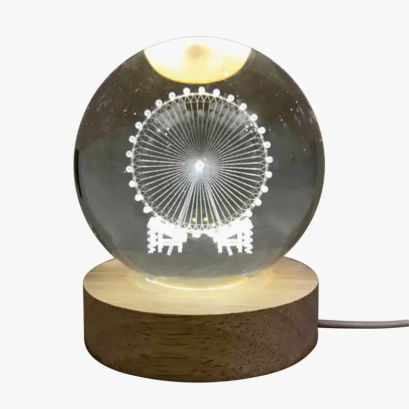 چراغ خواب مدل گوی کریستالی طرح چرخ و فلک