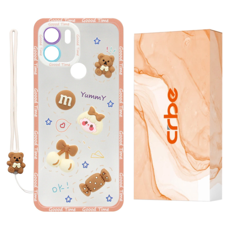 کاور کربی مدل Biscuit2 مناسب برای گوشی موبایل شیائومی Redmi A1 Plus / A2 Plus به همراه بند آویز