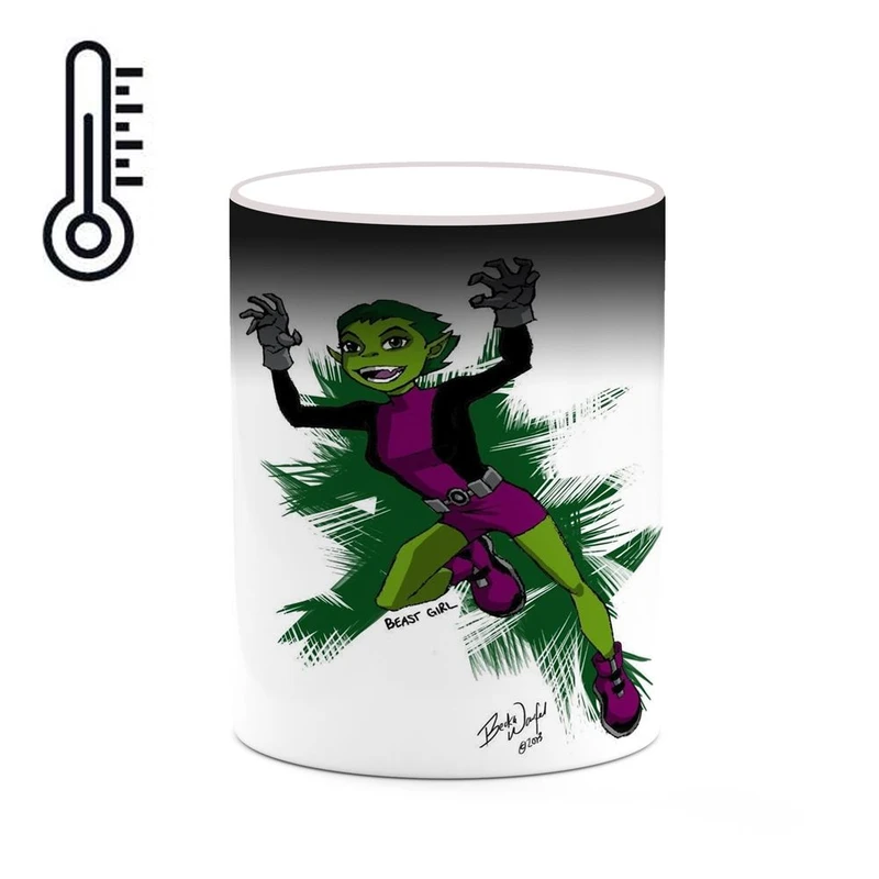ماگ حرارتی کاکتی مدل Beast Boy کد mgh38002