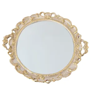 سینی دسته دار مدل اینه ای رزا سایز ۳۲*۳۶ سانتی متر