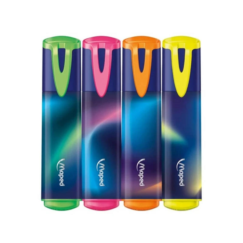 ماژیک علامت گذار مپد مدل کهکشانی fluo بسته 4 عددی