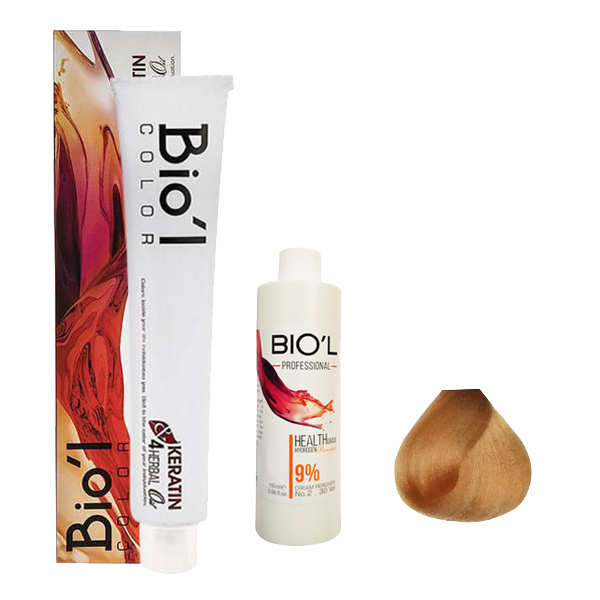 کیت رنگ مو بیول مدل HERBAL شماره 0033 حجم 100 میلی لیتر رنگ بلوند آفتابی ویژه روشن 