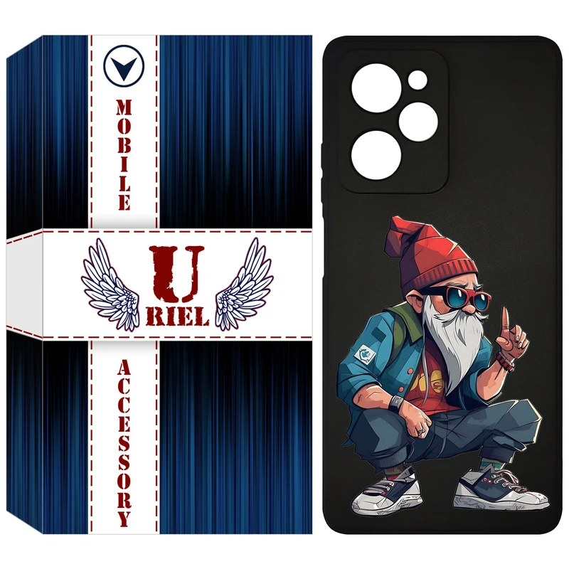 کاور یوریل قاب مدل KSH کد 48 طرح پیرمرد مناسب برای گوشی موبایل شیائومی Poco X5 Pro / Redmi Note 12 Pro 5G