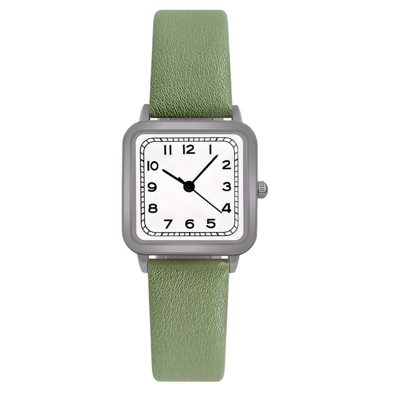 ساعت مچی عقربه ای دخترانه مدل بند چرم کلاسیک کد S-2