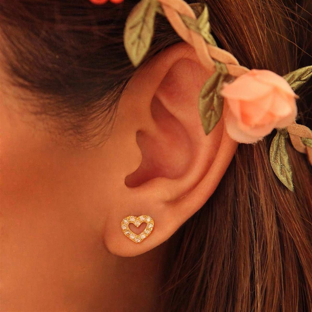 گوشواره طلا 18 عیار زنانه کیا گالری مدل AE095