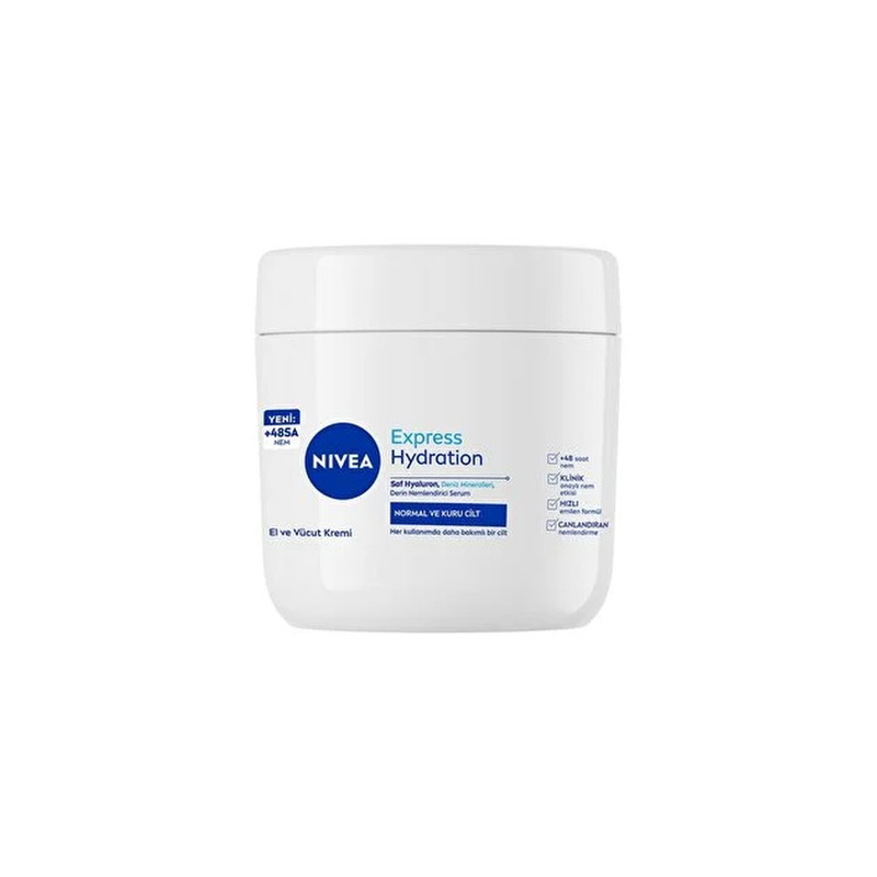 کرم مرطوب کننده دست و صورت نیوآ مدل Express Hydration مناسب برای انواع پوست حجم 400 میلی لیتر