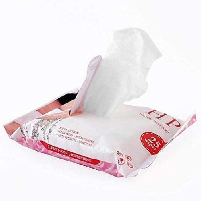 دستمال مرطوب پاک کننده آرایش اچ پی بسته 25 عددی دستمال مرطوب پاک کننده آرایش اچ پی بسته 25 عددی