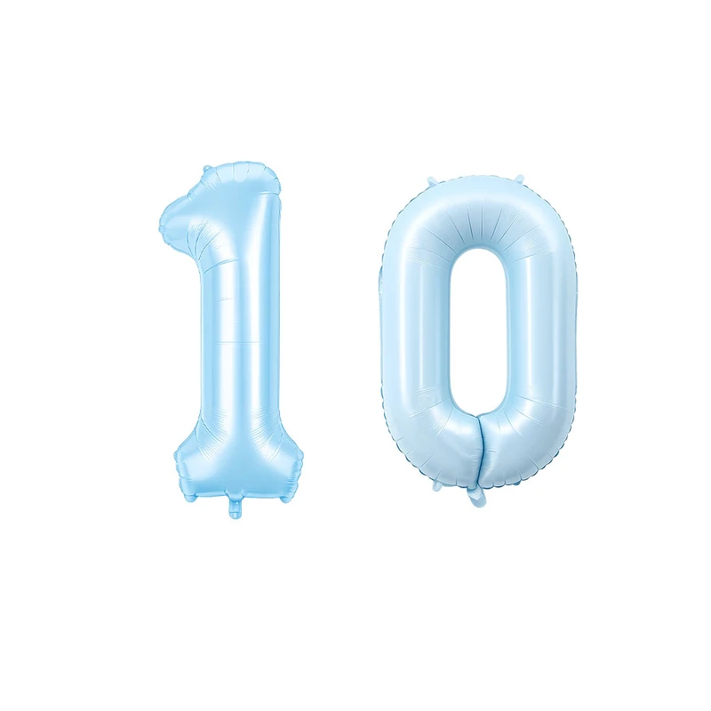 بادکنک فویلی مدل عدد 10 پاستلی KP-pn10 بسته 2 عددی