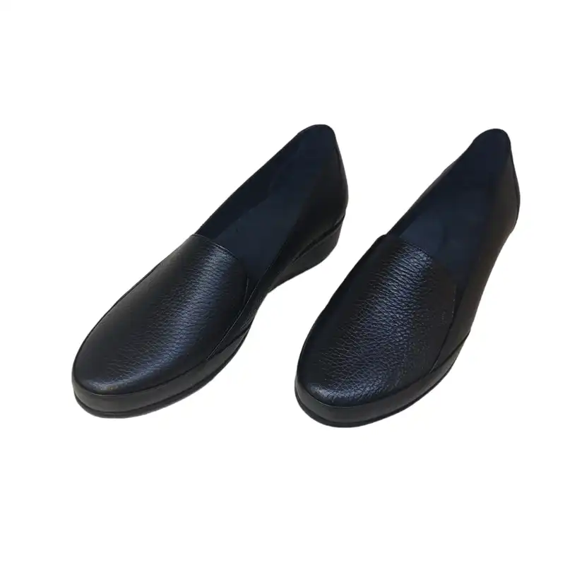 کفش طبی زنانه مدل آسیه طبی چرم طبیعی رنگ مشکی