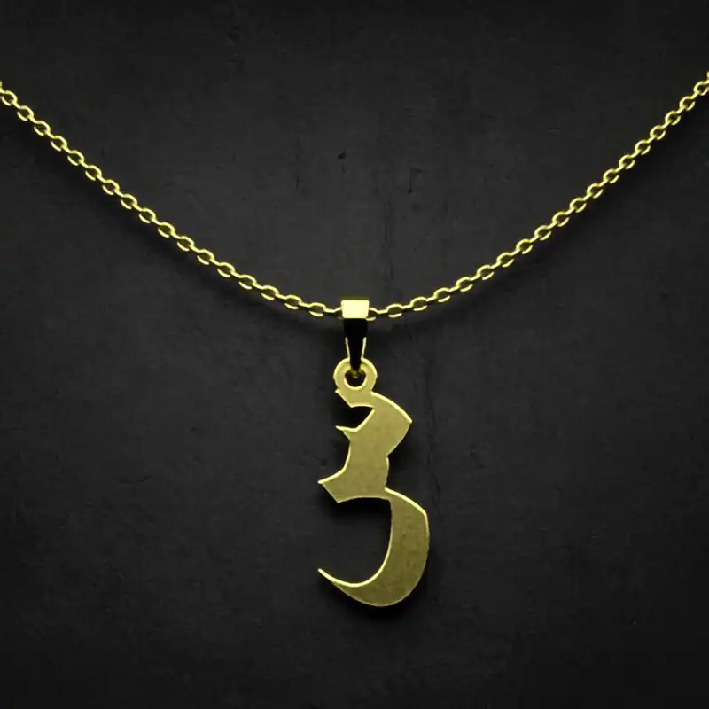 گردنبند طلا 18 عیار زنانه مدوپد مدل حرف س کد I3-1-1175