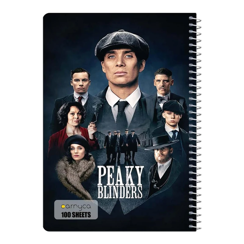 دفتر مشق 100 برگ سیمی کارنیکا طرح پیکی بلایندرز Peaky Blinders کد 81073