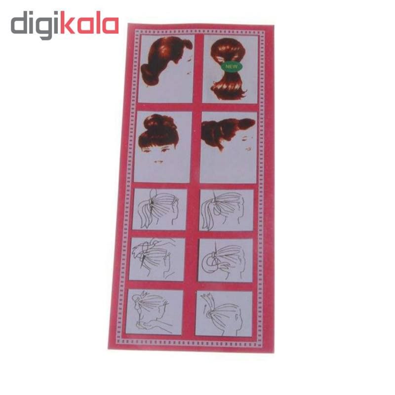 کش مو دخترانه آی جواهر مدل چهل گیس مجموعه 100 عددی و ابزار بافت کد Z630 -  - 5