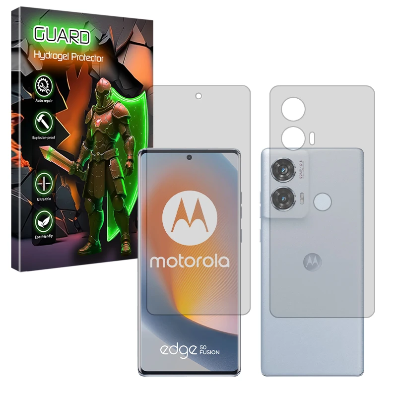 محافظ صفحه نمایش مات گارد مدل Tough مناسب برای گوشی موبایل موتورولا Edge 50 Fusion به همراه محافظ پشت گوشی