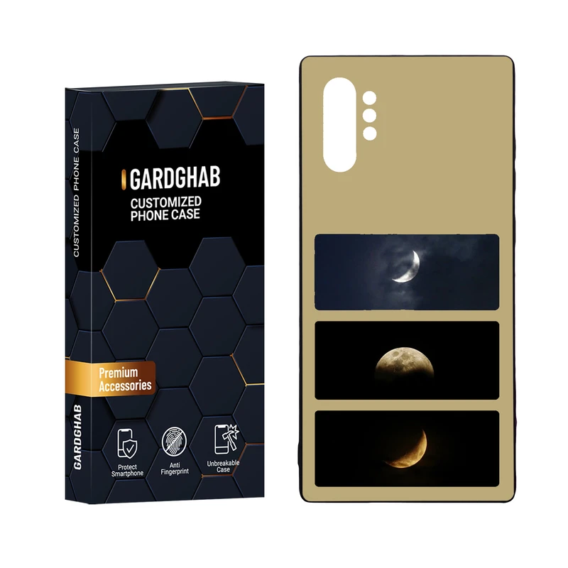 کاور گارد قاب مدل دور ژله ای پشت گلس کهکشان مناسب برای گوشی موبایل سامسونگ Galaxy Note 10 Plus