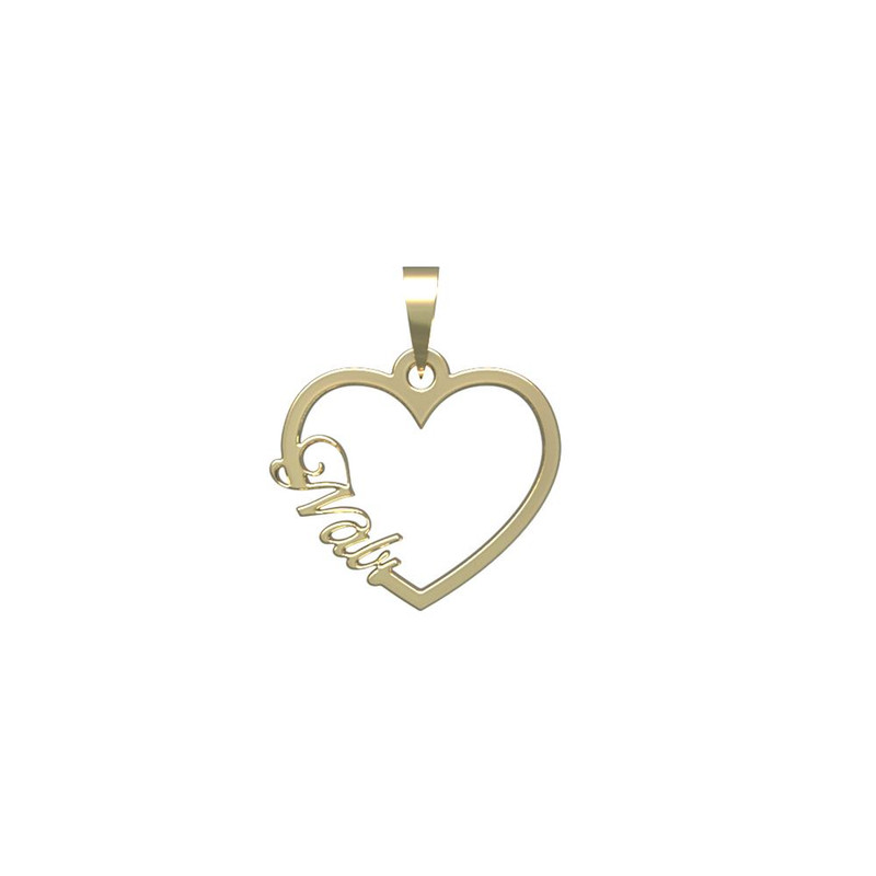 آویز گردنبند طلا 18 عیار زنانه مدوپد مدل اسم نبی nabi کد PB1-10194