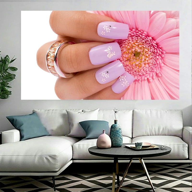 پوستر طرح آرایشگانه زنانه مدل کاشت ناخن و لاک کد AR30993