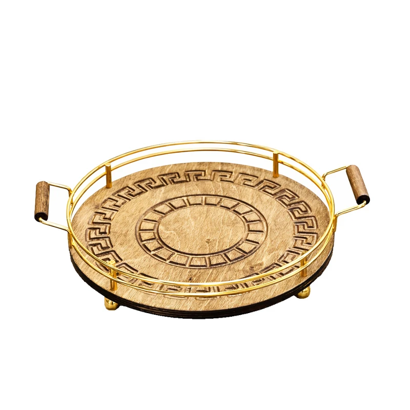 سینی دسته دار طرح ورساچه کد 660 سایز 36*30 سانتی متر