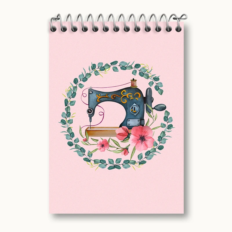 دفتر یادداشت 50 برگ خندالو طرح چرخ خیاطی کد N2024