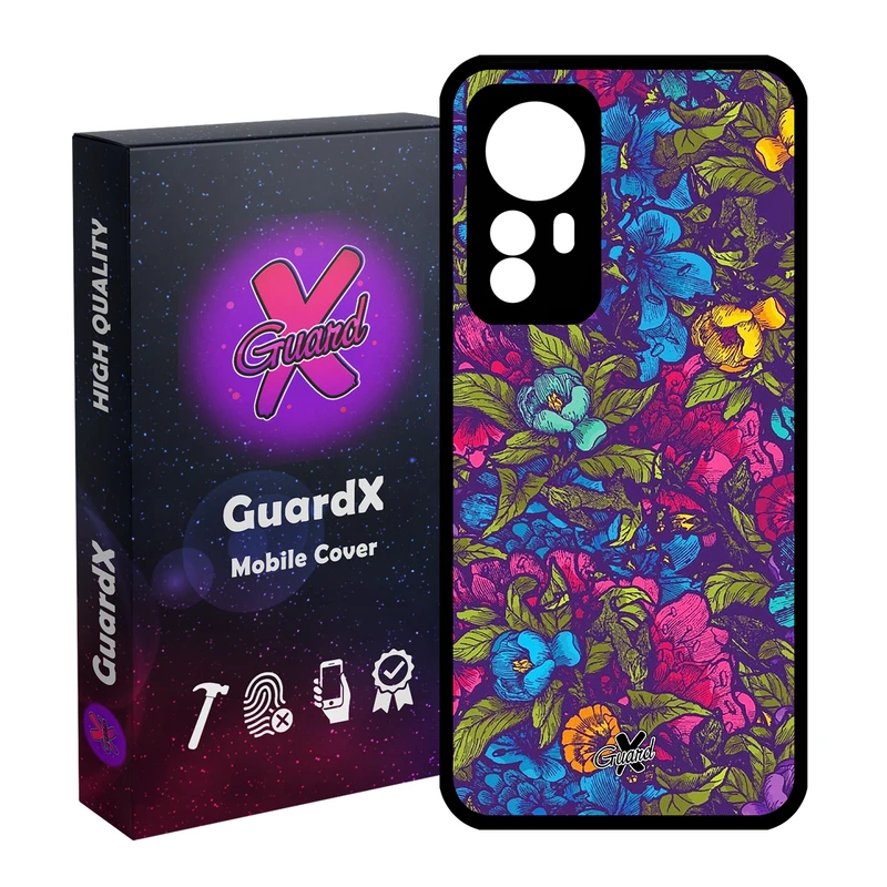 کاور گارد ایکس طرح Flower مدل Glass10224 مناسب برای گوشی موبایل شیائومی Redmi Note 12S