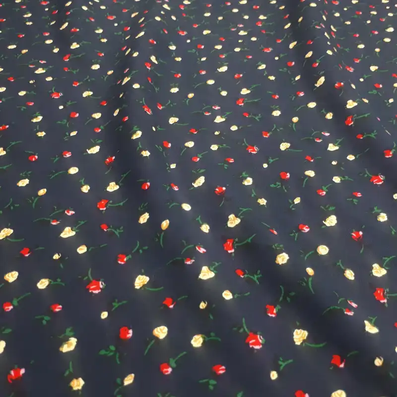 پارچه لباس مدل کدری نخی گلریز کد 0204