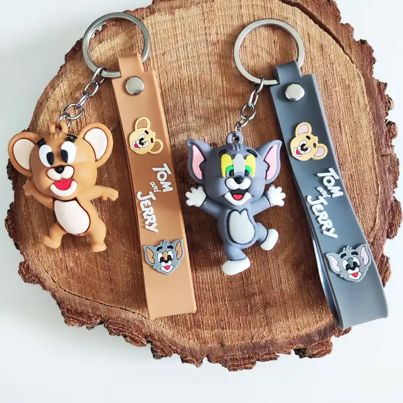 جاکلیدی مدل سیلیکونی طرح موش و گربه بچه تام و جری کد DB22 بسته 2 عددی