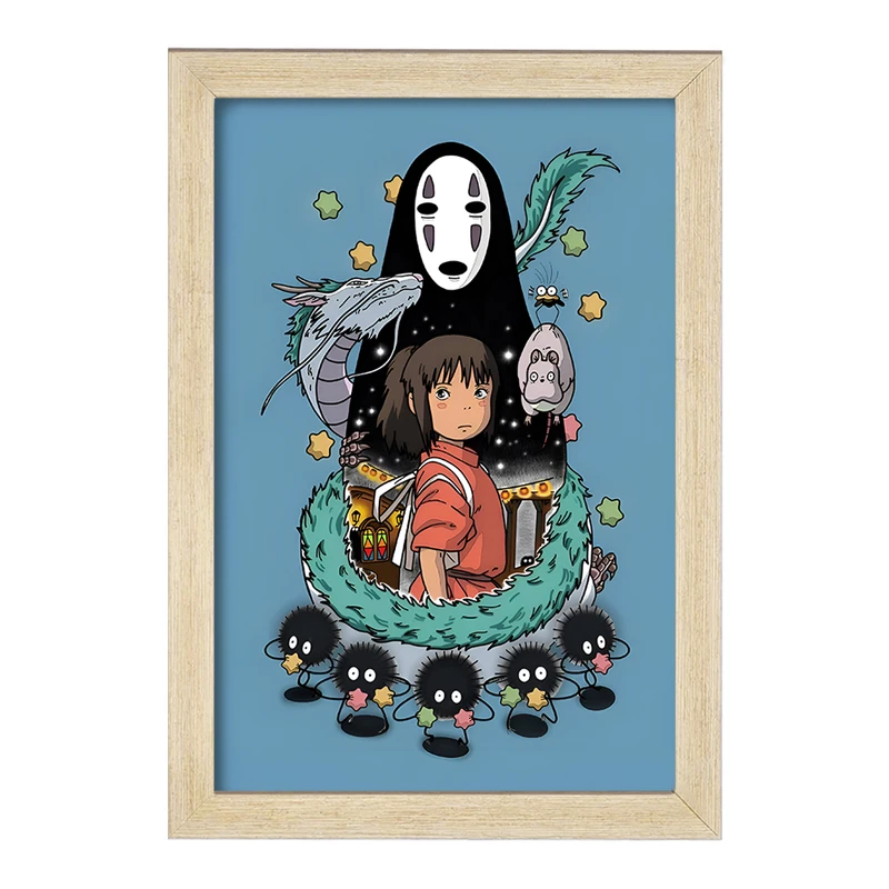 تابلو خندالو مدل انیمه شهر اشباح کد F4913