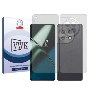 VWK Tough model matte screen protector suitable for OnePlus 11 mobile phone along with the back protector 