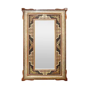 آینه خاتم کاری چوبی صنایع دستی فاخر کد 74p44in4919-e140
