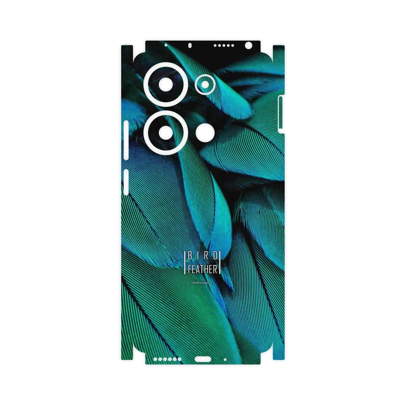 برچسب پوششی ماهوت مدل Green Feather-FullSkin مناسب برای گوشی موبایل شیائومی Poco M6 Pro 4G
