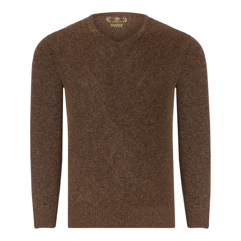 پلیور مردانه رایکا مدل 2290 رنگ خردلی تیره