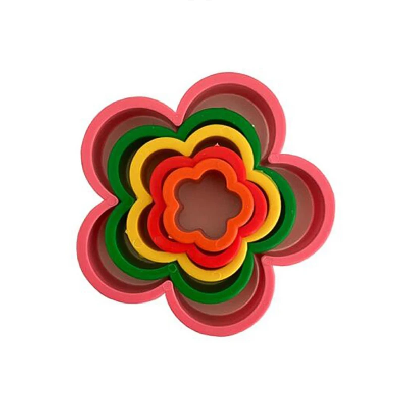 کاردک شیرینی پزی مدل گل 5 پر مجموعه 5 عددی