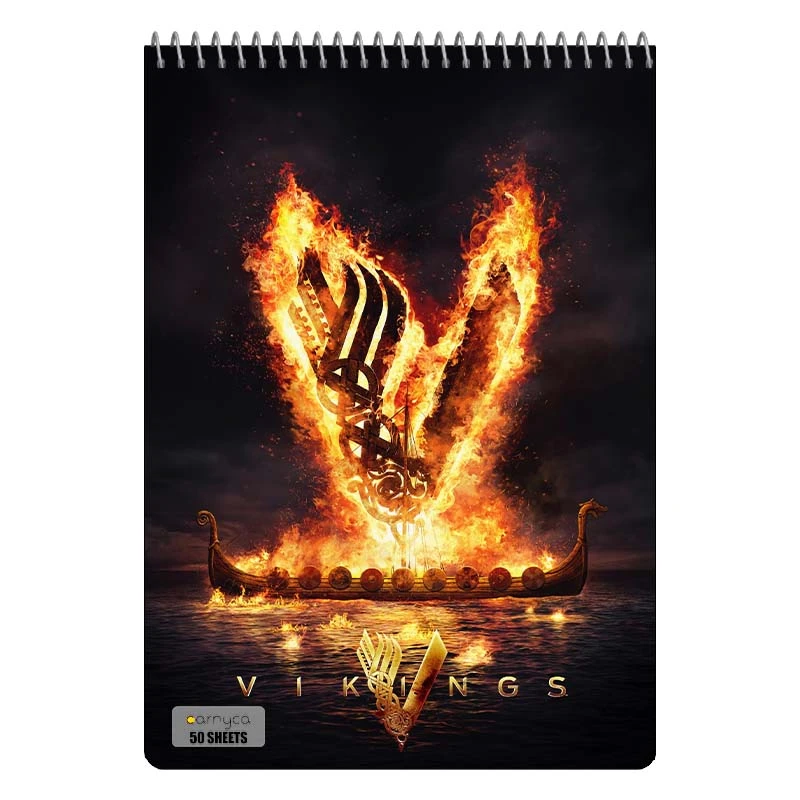 دفتر نقاشی 50 برگ سیمی کارنیکا طرح وایکینگ ها Vikings کد 35507