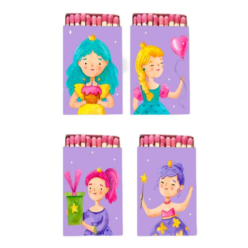 کبریت مدل فانتزی طرح تولد مجموعه 4 عددی
